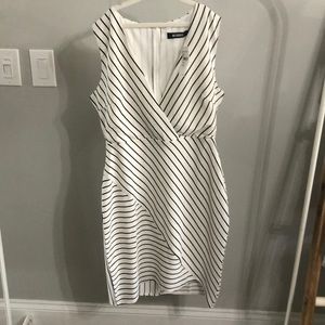 Misguided fitted striped dress.
